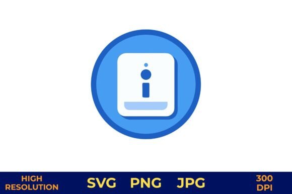 Blue Circle Device Info Icon Vector Graphics