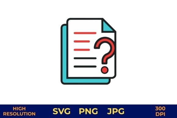 Document Icon with Question Mark Vector: Graphics & Freebies
