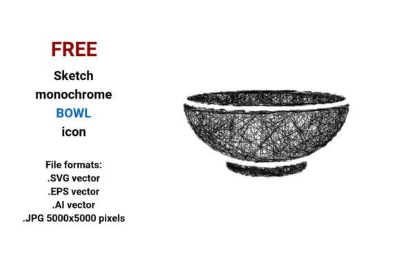 FREE Sketch Bowl Icon: Graphics and Freebies for Creative Design