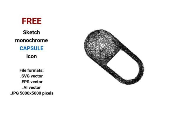 FREE Sketch Capsule Icon Graphics Freebies