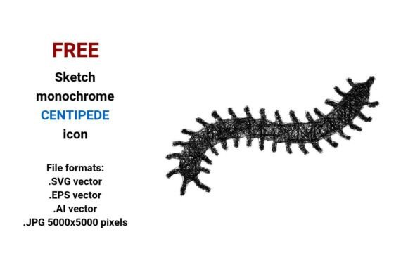 FREE Sketch Centipede Icon: Graphics for Creative Branding