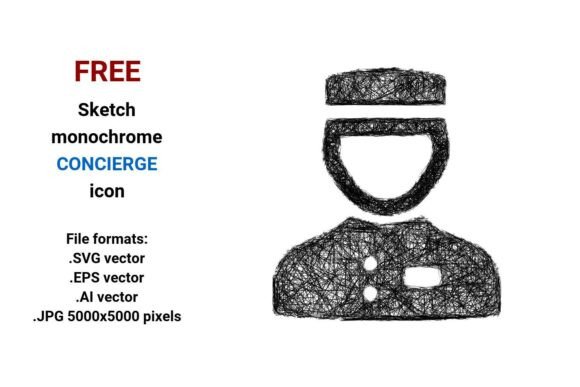 FREE Sketch Concierge Icon for Graphics and Freebies