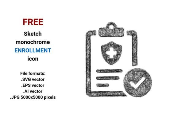 FREE Sketch Enrollment Icon Graphics