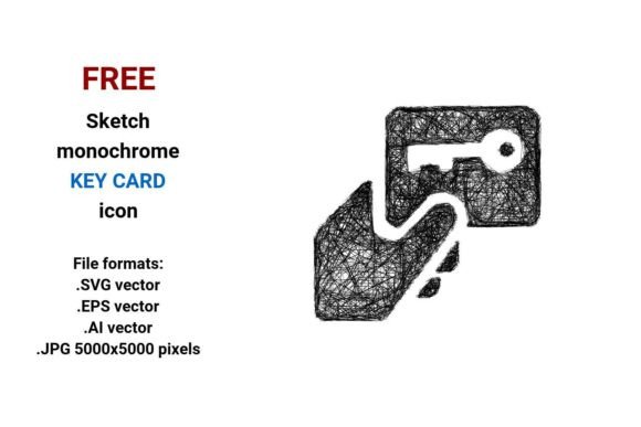 FREE Sketch Key Card Icon