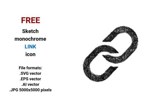 FREE Sketch Link Icon for Graphics and Freebies
