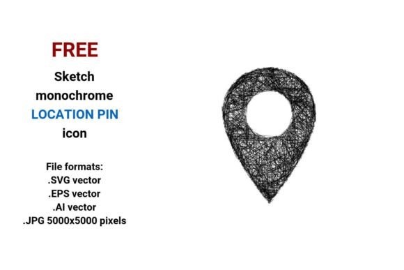 FREE Sketch Location Pin Icon