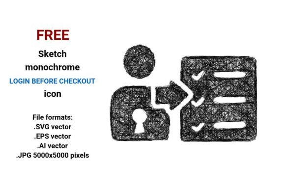 FREE Sketch Login Before Checkout Icon