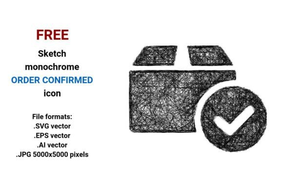 FREE Sketch Order Confirmed Icon Graphics