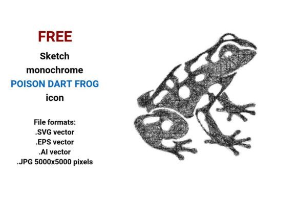 FREE Sketch Poison Dart Frog Icon