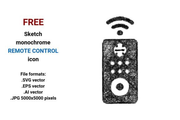 FREE Sketch Remote Control Icon for Graphics and Freebies