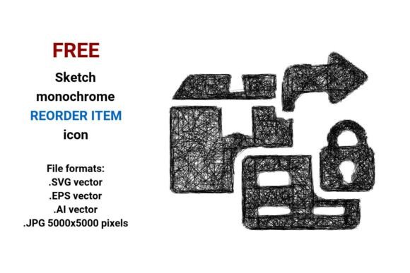 FREE Sketch Reorder Item Icon Graphics Freebies