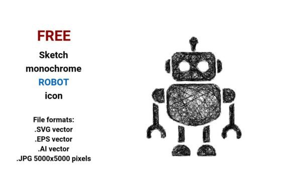 FREE Sketch Robot Icon: Graphics for Real Local Business