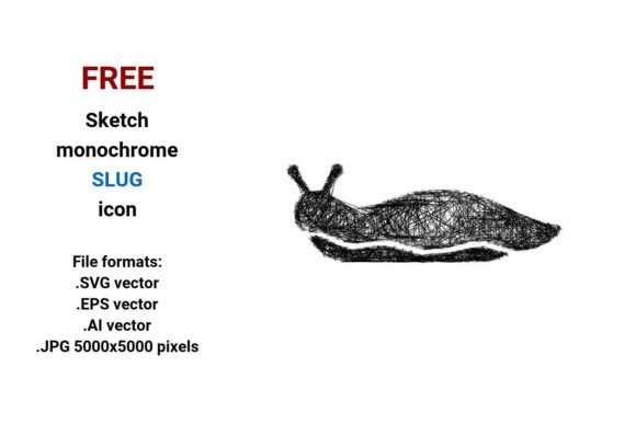 FREE Sketch Slug Icon Graphics
