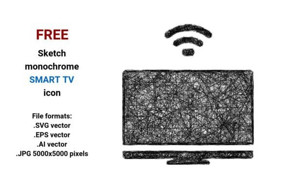 FREE Sketch Smart Tv Icon Graphics