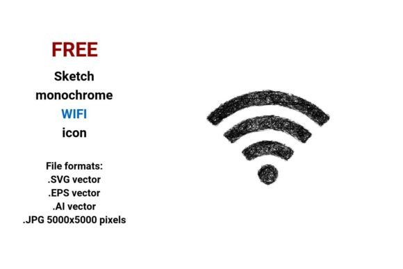 FREE Sketch Wifi Icon Graphics