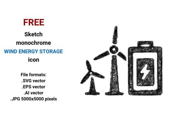 FREE Sketch Wind Energy Storage Icon