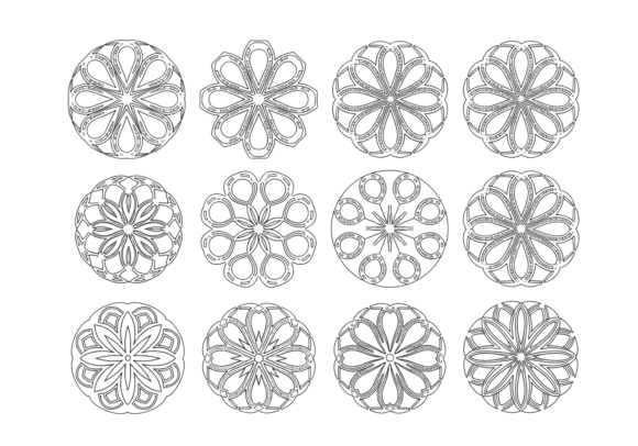 Mandala Clipart Bundle Geometric Flower
