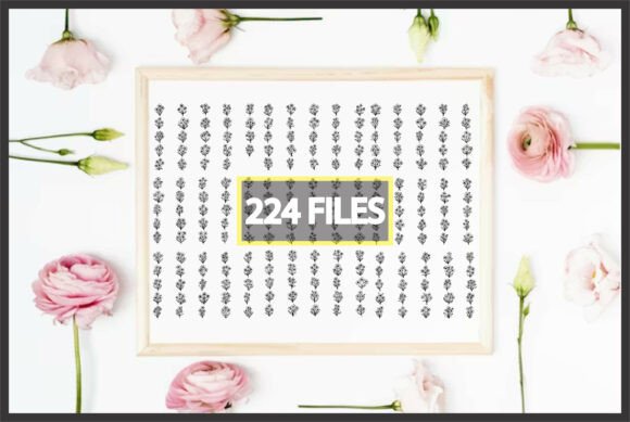 Primula Petunia Flower Bouquet Line Art Graphics Freebies