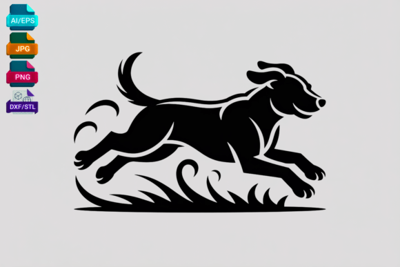Running Dog Silhouette SVG - Dog Lover: Graphics for Crafts