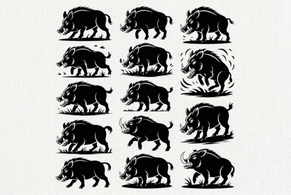 Wild Boar Vector Clipart - Animal